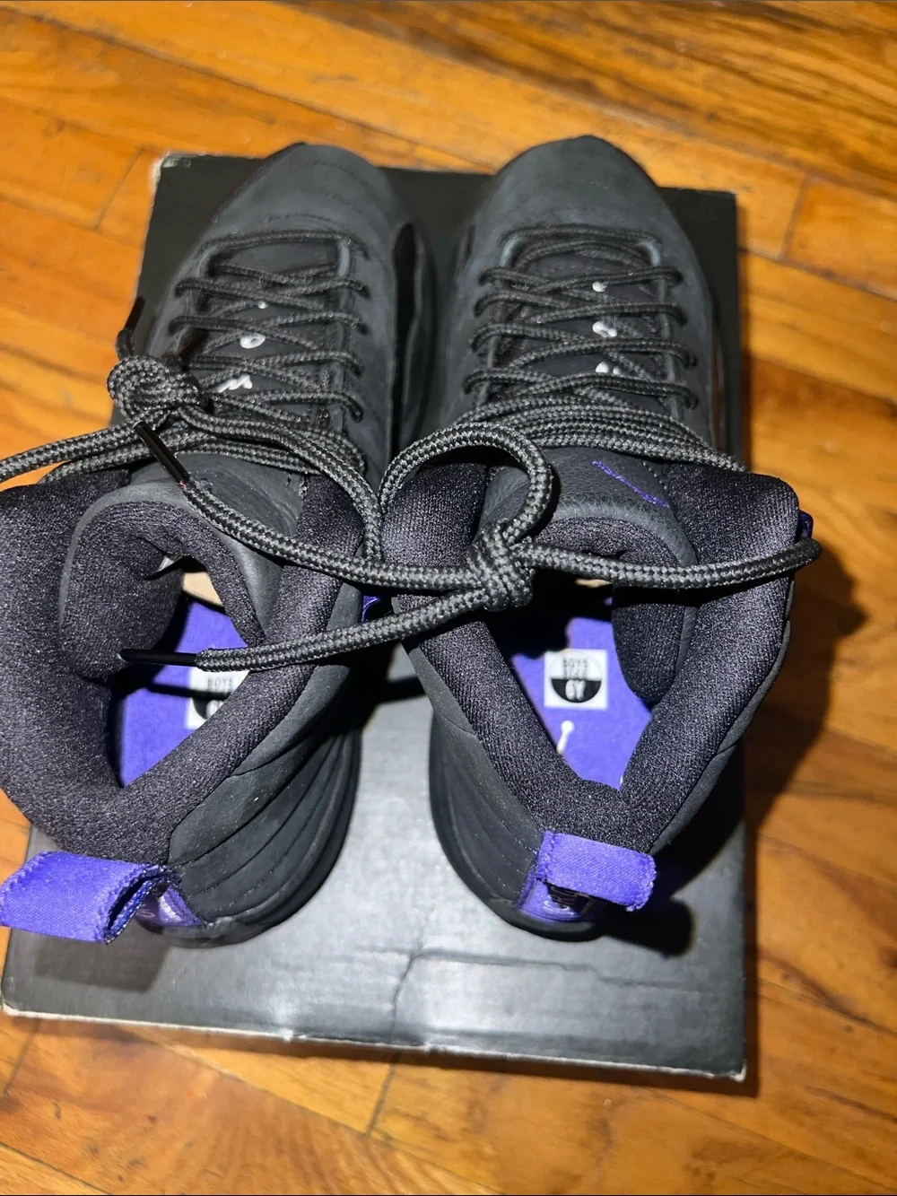Jordan Men’s Black & Purple High-Top Sneakers